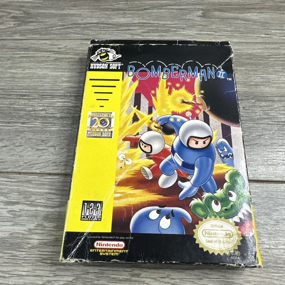 Bomberman II 2 CIB Box Manual Cart Box Protector (Nintendo, NES 1993)